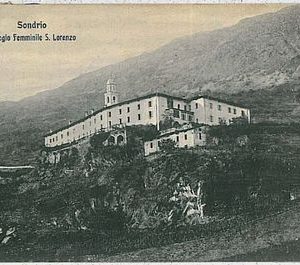 CARTOLINA d'Epoca SONDRIO citta'  -  COLLEGIO FEMMILINE S. LORENZO  1908