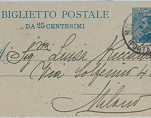 REGNO- Storia Postale:  INTERO con annullo: MILANO (PORTALETTERE) 1923