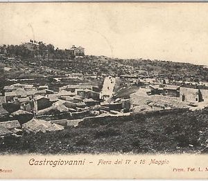 CARTOLINA d'Epoca - ENNA - Castrogiovanni: FIERA DEL  17 & 18 Maggio - 1911