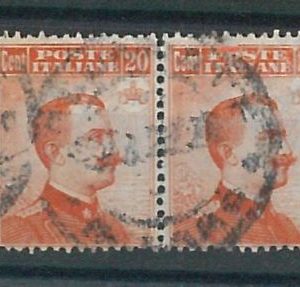 66148 - ITALIA REGNO -   Sassone 109 coppia USATI:  FILIGRANA LETTERE  9/10