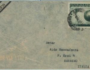 67562 -  ARGENTINA - Postal History - AIRMAIL COVER to ITALY - 1949 - MAPS
