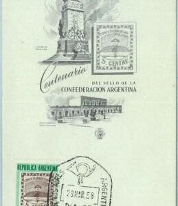 68614 - ARGENTINA - Postal History - MAXIMUM CARD 1958 - Stamp Centenary