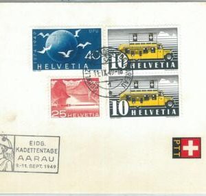 70929 - SWITZERLAND - Postal History - STAMPS on PAPER fdc 1949:  autobus BUS
