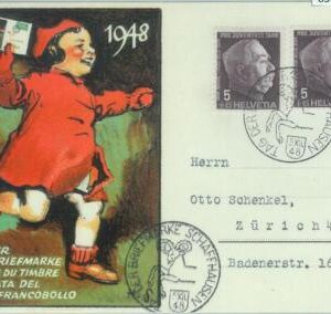 85370 - SWITZERLAND - POSTAL HISTORY - SPECIAL POSTCARD Stamp Day 1948
