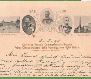 ah1227 - VINTAGE POSTCARD -  1898 - ROYALTY Reali ROMA FIRENZE