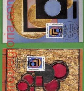 ag7380 - GERMANY - Set of 2 pieces  MAXIMUM CARD - 8.01.1991 Modern Art