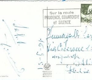 70926 - SWITZERLAND - Postal History - Postmark on POSTCARD 1951:  ROAD SAFETY
