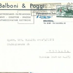 70924 - ITALY  - Postal History - Special postmark 1954:  AUTO Road Safety