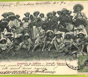 af2421 - ECUADOR - Vintage Postcard - Quito - Jornaleros de Zambiza 1905 Ethnic