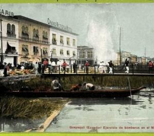af2433 - ECUADOR - Vintage Postcard - Guayaquil - Bomberos - 1917
