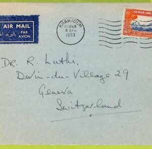 40028 - BRITISH Khartoum - POSTAL HISTORY - RADIO CARD to SWITZERLAND 1953