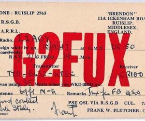 ad9089 - GREAT BRITAIN - RADIO FREQUENCY CARD - England - 1947