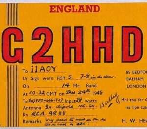 ad9091 - GREAT BRITAIN - RADIO FREQUENCY CARD - England - 1948
