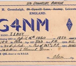 ad9155 - GREAT BRITAIN - RADIO FREQUENCY CARD - England - 1950