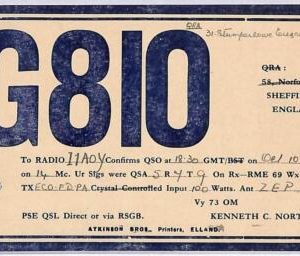 ad9146 - GREAT BRITAIN - RADIO FREQUENCY CARD - England - 1947