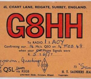 ad9144 - GREAT BRITAIN - RADIO FREQUENCY CARD - England - 1949