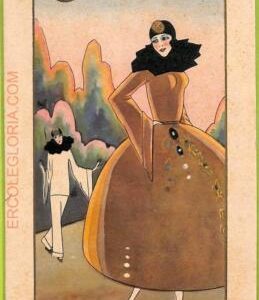 ae9992 - VINTAGE Illustrated POSTCARD - Glamour  PIERROT  Scattina