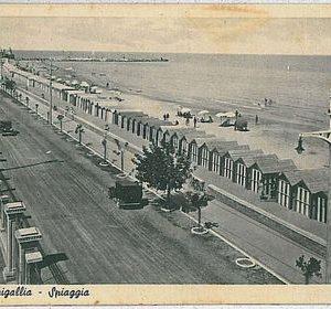 31567  CARTOLINA d'Epoca ANCONA provincia : SENIGALLIA - Spiaggia