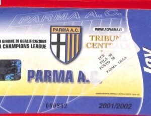 C1092 - Vecchio BIGLIETTO PARTITA CALCIO - UEFA Cup 2001 / 2002  PARMA vs LILLE