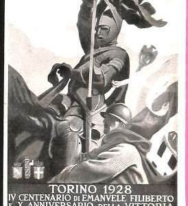 Lib624 - CARTONCINO d'Epoca PUBBLICITARIA Illustrata: EXPO TORINO 1928 Dudovich
