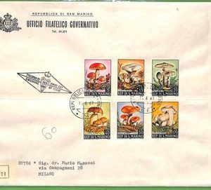 ZA1617 - SAN MARINO - Postal History - Large  FDC COVER 1967  MUSHROOMS