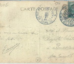 71600 - LEVANTE: SALONICO - STORIA POSTALE: Sass 1 su CARTOLINA 1916 PAQUEBOT