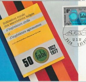 63498 -  BELGIUM - POSTAL HISTORY: MAXIMUM CARD 1977 -    Civil Engeneering