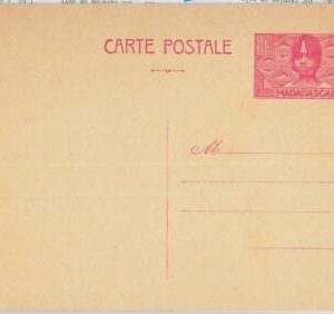 74141 - MADAGASCAR  - POSTAL HISTORY -  STATIONERY CARD  Higgings & Gage # 10
