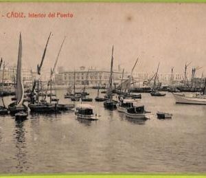 0765 - SPAIN - VINTAGE POSTCARD - Cadiz - Interior del Puerto