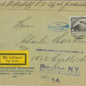 87414 - GERMANY  - Postal History -  Zeppelin FLIGHT to the USA - 1929