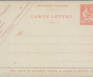 77414 - FRANCE - Postal History - STATIONERY LETTER CARD  Storch  # E1 date 301