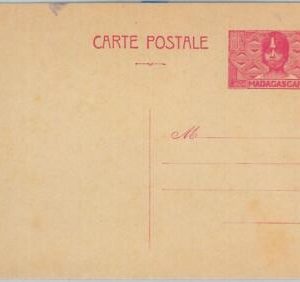 74140 - MADAGASCAR  - POSTAL HISTORY -  STATIONERY CARD  Higgings & Gage # 10