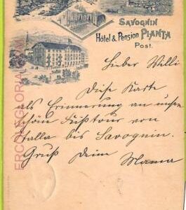 ad5181 - SWITZERLAND Schweitz - Ansichtskarten VINTAGE POSTCARD - Savognin -1897