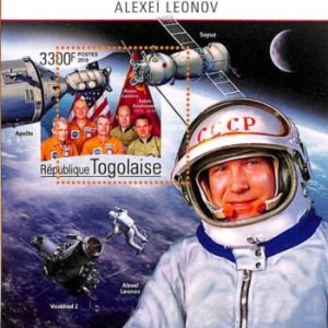 A7093 - TOGO, Error, 2019, MISPERF SOUVENIR SHEET: Space, Alexei Leonov