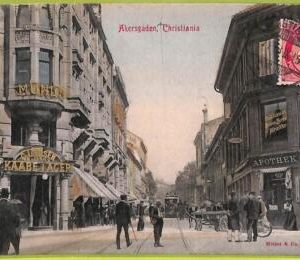 ad1690 - NORWAY - VINTAGE POSTCARD - Christiania, Akersgaden