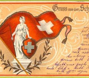 ad5560 - SWITZERLAND Schweitz - Ansichtskarten VINTAGE POSTCARD - 1901, Flag