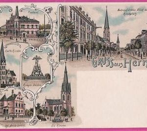 ah7060 - GERMANY - VINTAGE POSTCARD Ansichtskarten - Gruss aus Herne