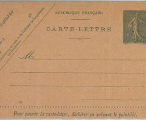77412 - FRANCE - Postal History - STATIONERY LETTER CARD  Storch  # B6 date 721