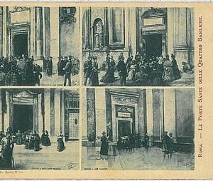 CARTOLINA d'Epoca ROMA - PORTE SANTE