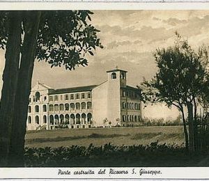 CARTOLINA d'Epoca ROMA - PARTE COSTRUITA RICOVERO SAN GIUSEPPE 1942