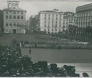 CARTOLINA d'Epoca ROMA - fotografica: VISITA PRESIDENTE WILSON 1919 -- REALI