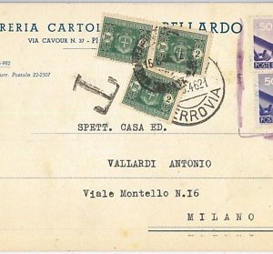 66091 -  Storia Postale - DEMOCRATICA RIUTILIZZATI  su CARTOLINA - TASSATA 1946