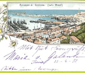 aa9067- CARTOLINA D'EPOCA  GENOVA Città : Lato Ovest
