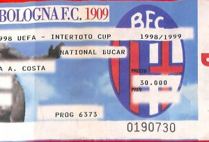C0878 - Vecchio BIGLIETTO PARTITA CALCIO - 1998/1999: BOLOGNA - BUCHAREST