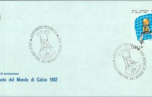 84795 -  FDC su BUSTA Ufficiale ASCOLI CALCIO: Italia Campioni Mondo 1982