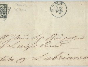 71273 - ANTICHI STATI: PONTIFICIO - STORIA POSTALE: #3Aa varieta' su Busta  1864