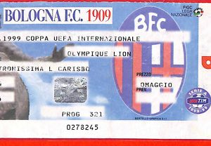 C0883 - Vecchio BIGLIETTO PARTITA CALCIO - 1999: BOLOGNA - OLYMPIQUE LION