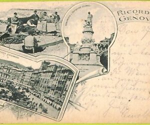 aa9102- CARTOLINA D'EPOCA  GENOVA Città : Piazza Caricamento
