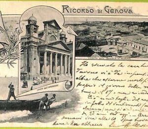 aa9105- CARTOLINA D'EPOCA  GENOVA Città : Chiesa dell'Annunziata