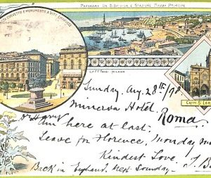 aa9110- CARTOLINA D'EPOCA  GENOVA Città : S. Brigida Stazione Piazza Principe